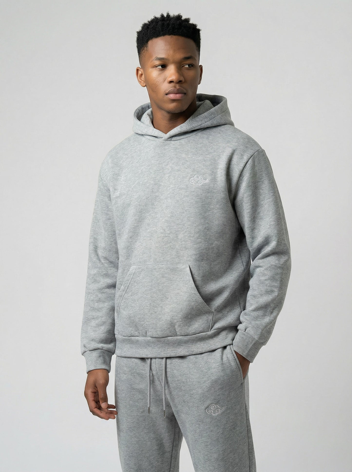 Cloudweave Hoodie - Melange Grey | Relaxed Unisex Fleece