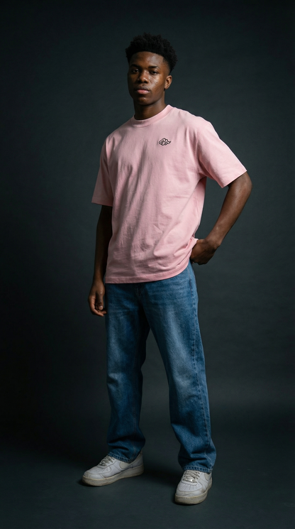 Luxe Unisex Boxy-Fit T-shirt - Pink