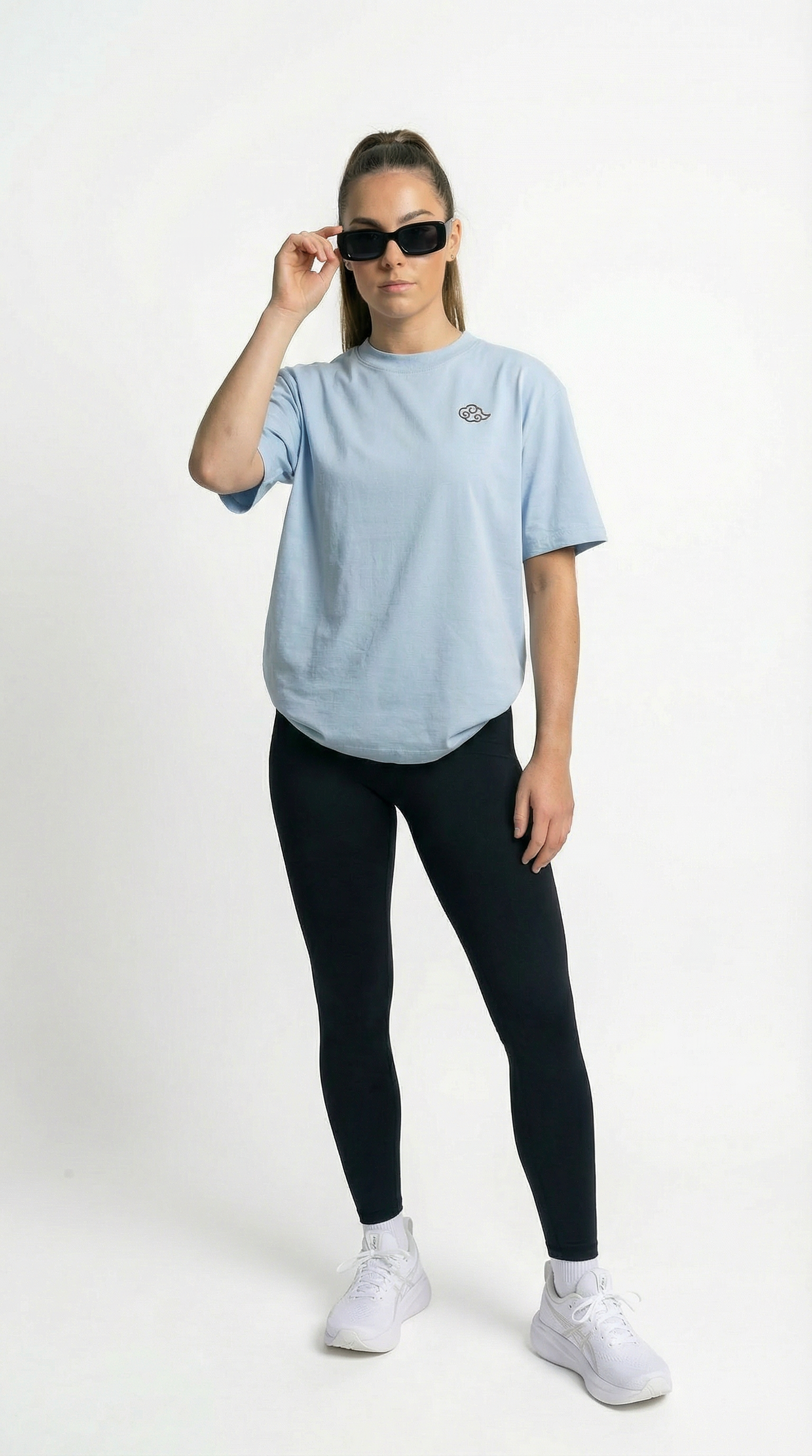 Luxe Unisex Boxy-Fit T-shirt - Powder Blue