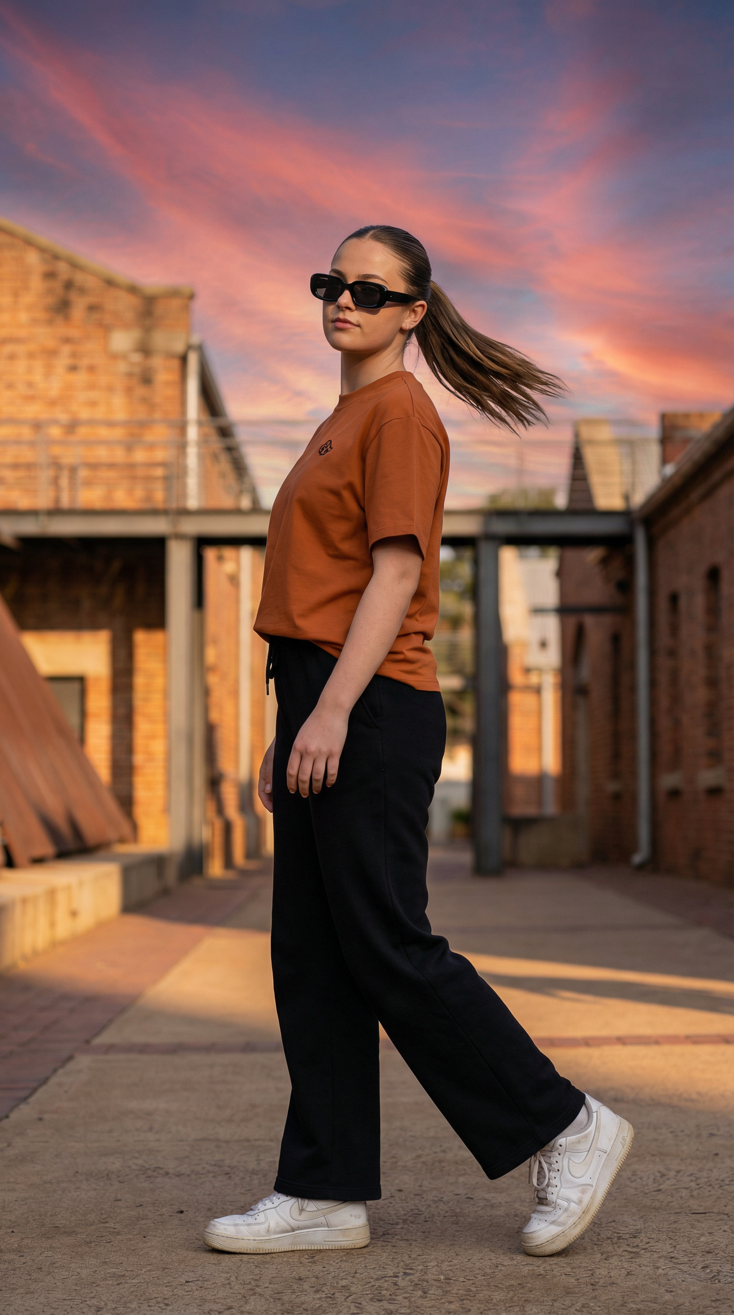 Luxe Unisex Boxy-Fit T-shirt - Rust