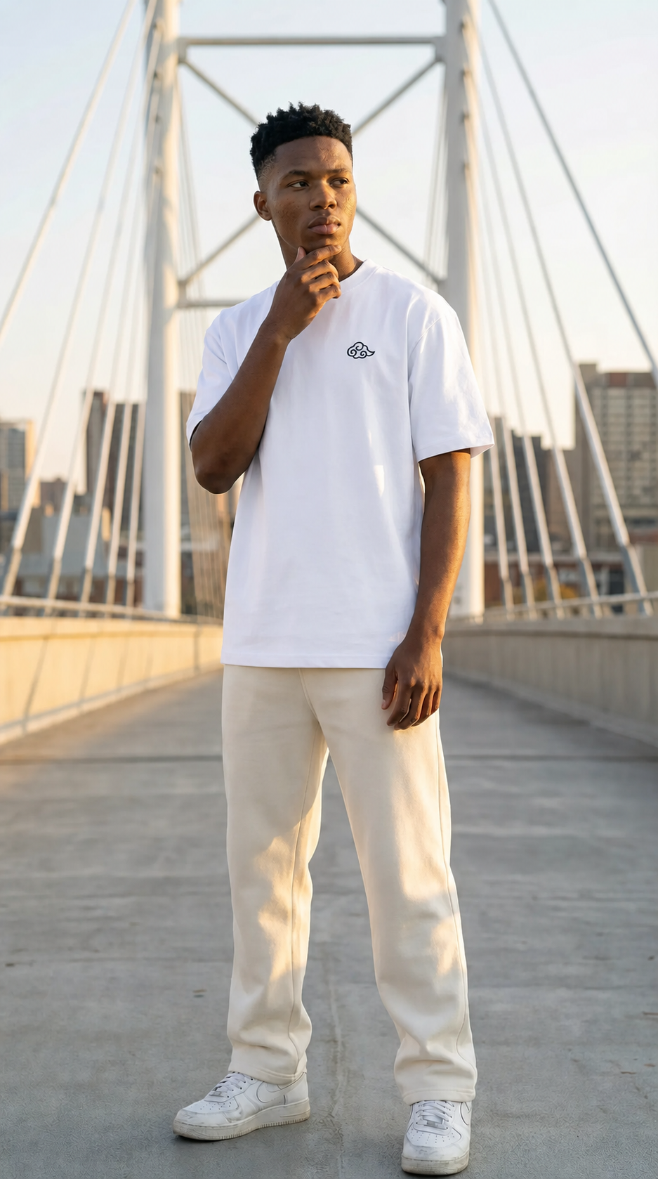 Luxe Unisex Boxy-Fit T-shirt - White